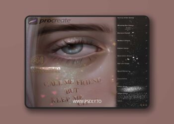 41 Glitter Brushes Pack for Procreate