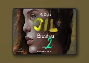 8 Oil Brushes Pack for Photoshop