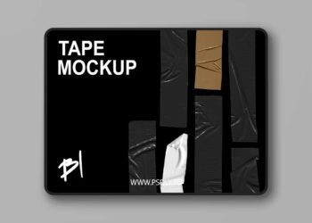 CreativeMarket - Tape Adhesive Mockup - 4574141