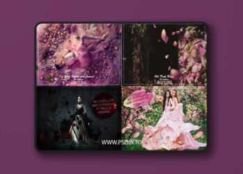 Petals and Leaves Bundle - 500+ Photoshop Overlays Collection