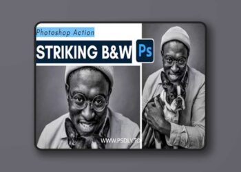 Striking Black & White Action for Photoshop
