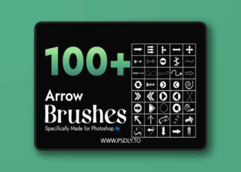 100+ Arrow Photoshop Brushes Pack