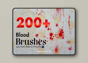 200+ Blood Photoshop Brushes Pack