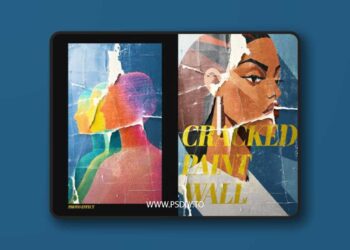 Cracked Paint Wall Photo Effect for Photoshop