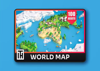 World Map - Low Poly Asset Pack by ithappy v1.1
