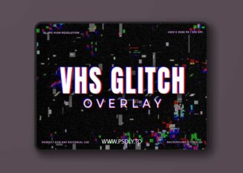 10 Retro VHS Glitch Overlays for Photoshop