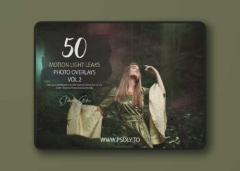 50 Motion Light Leaks Photo Overlays - Vol. 2