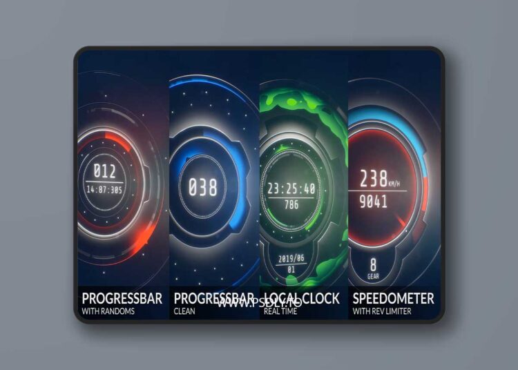 Advanced Sci-Fi UI - Clocks & Gauges 1 Advanced Sci-Fi UI - Clocks & Gauges