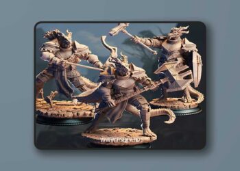 Azmordion’s Chosen – Silver Dragonkin Knights – 3D Print Model