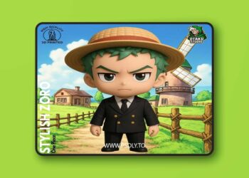 Chibi Stylish Zoro – One Piece Fan Art 3D Print