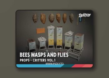 Critters VOL.1 - Bees Wasps Flies (Nanite and Low Poly w/Particle)