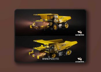 Driveable Animated Construction Truck (Construction Truck Heavy Duty 3D Model)