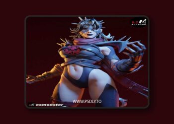 E.S Monster – Malicious Invisible Woman – 3D Print Model STL