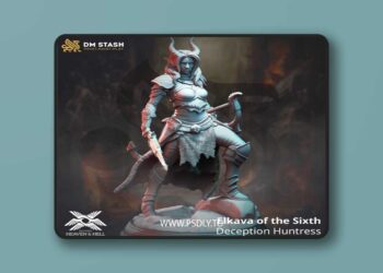 Elkava of the Sixth – Deception Huntress – 3D Print Model