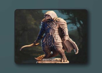 Gelzik Pad-Foot – Black Dragonkin Ranger – 3D Print Model