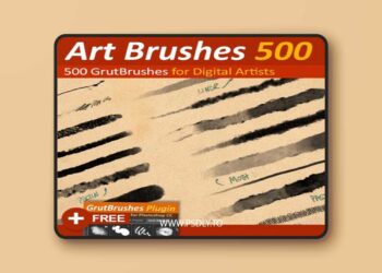 GrutBrushes Art Brushes Complete - 450 Photoshop Brushes