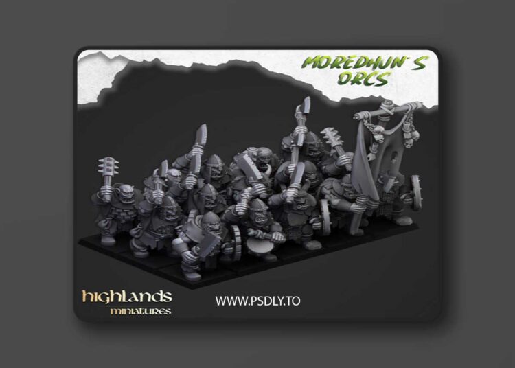 Highlands Miniatures – Orc Warriors – 3D Print Model 1 Highlands Miniatures – Orc Warriors – 3D Print Model