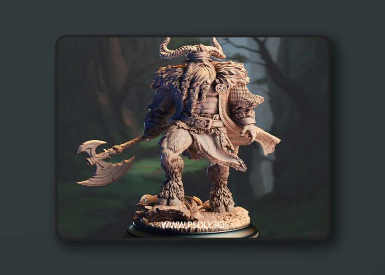 Jonah of the Badlands – Satyr Barbarian – 3D Print Model 1 Jonah of the Badlands – Satyr Barbarian – 3D Print Model