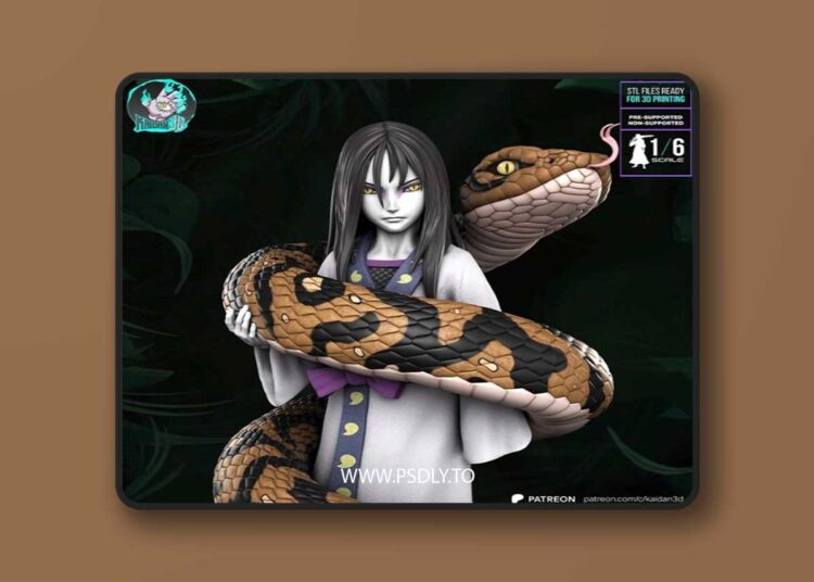 Kaidan – Young Orochimaru – 3D Print Model STL 1 Kaidan – Young Orochimaru – 3D Print Model STL
