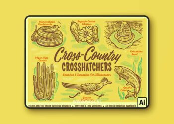 Retro Supply - Cross-Country Crosshatchers for Adobe Illustrator
