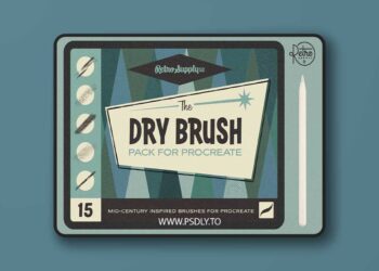 RetroSupply - The Dry Brush Pack for Procreate