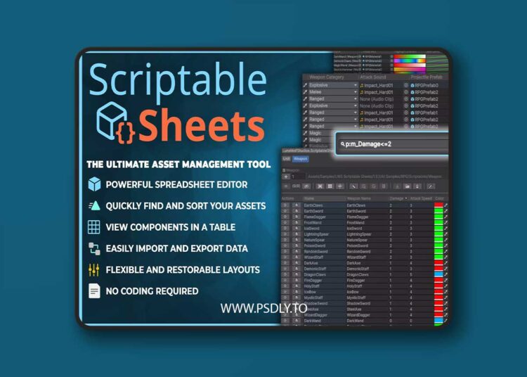 Scriptable Sheets v1.5.1 for Unreal Engine 1 Scriptable Sheets v1.5.1