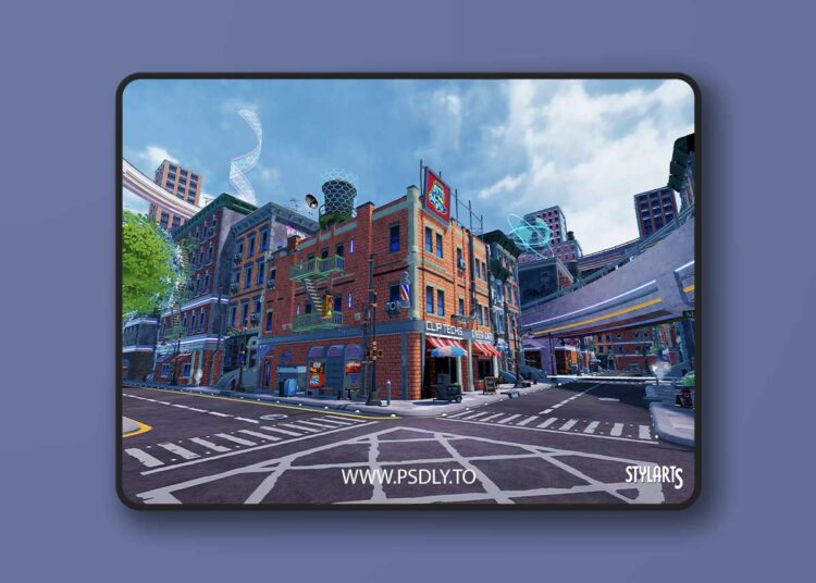 Stylized Sci-Fi Modern City v1.0 for Unreal Engine 1 Stylized Sci-Fi Modern City v1.0