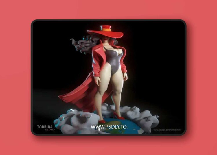 Torrida Minis – Carmen San Diego Bust – 3D Print 1 Torrida Minis – Carmen San Diego Bust – 3D Print