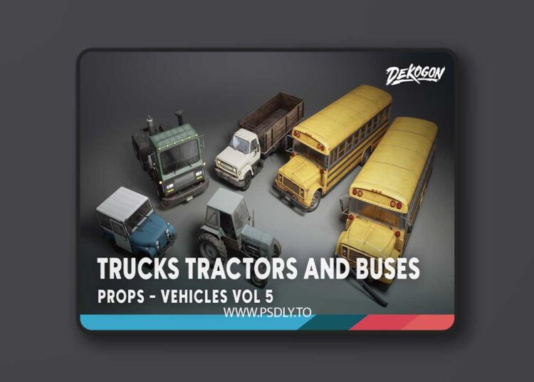 Vehicles VOL.5 - Trucks, Tractors, Buses (Low Poly) (5.4) 1 Vehicles VOL.5 - Trucks, Tractors, Buses (Low Poly) (5.4)