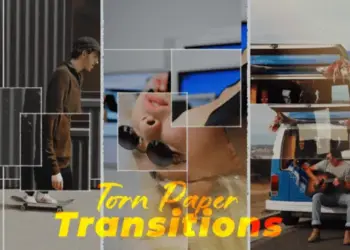 Verical Torn Paper Transitions