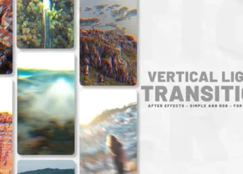 Videohive - Vertical Light Transition - 58931371