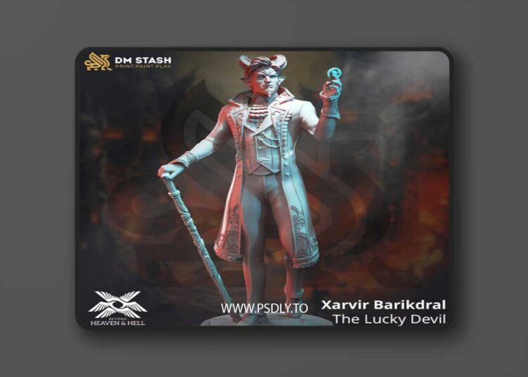 Xarvir Barikdral – The Lucky Devil – 3D Print Model 1 Xarvir Barikdral – The Lucky Devil – 3D Print Model