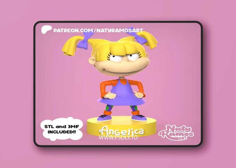 Angelica – Rugrats – 3D Print Model STL 1 Angelica – Rugrats – 3D Print Model STL