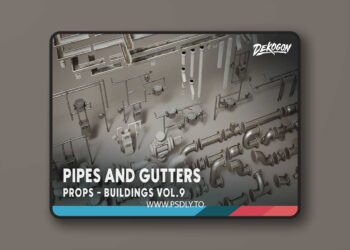 Buildings VOL.9 - Modular Pipes & Gutters (Nanite & Low Poly) (5.4)