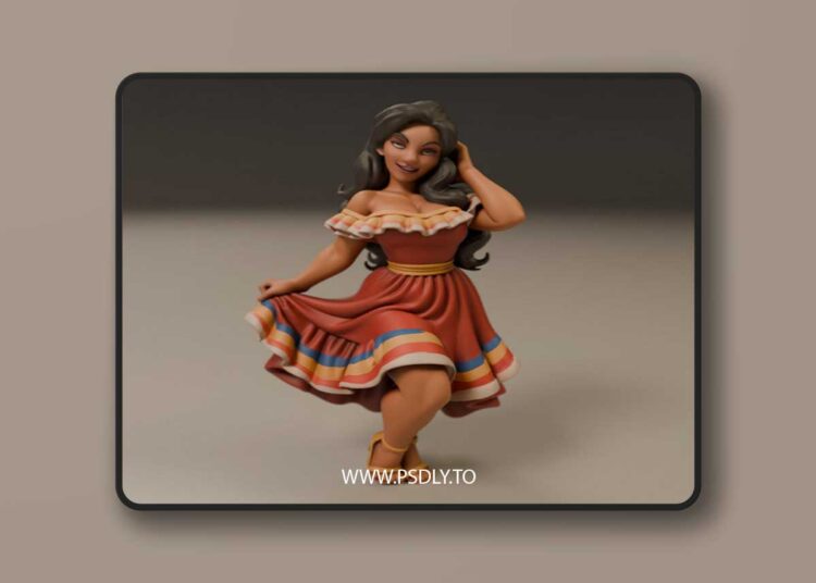 Colombian Pin-Up – 3D Print Model 1 Colombian Pin-Up – 3D Print Model