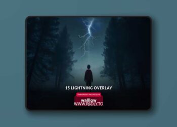 Creativemarket - Lightning Transparent PNG overlays