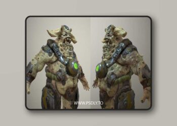 Demon soldier Low-poly 3D Model