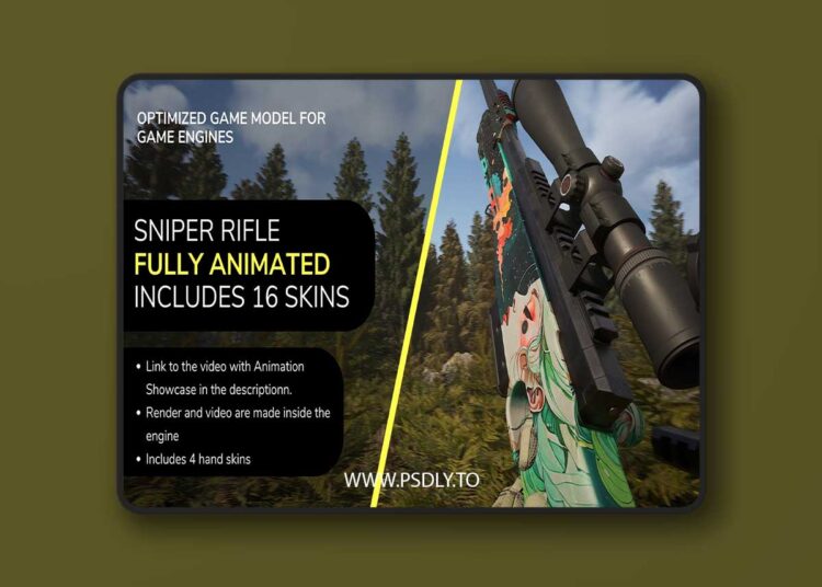 FPS Sniper Rifle 01 (4.27 and 5.0 – 5.6) for Unreal Engine 1 FPS Sniper Rifle 01 (4.27 and 5.0 – 5.6)
