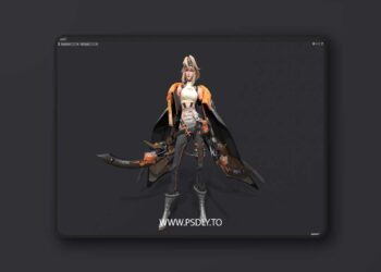 Female warrior 3D Model