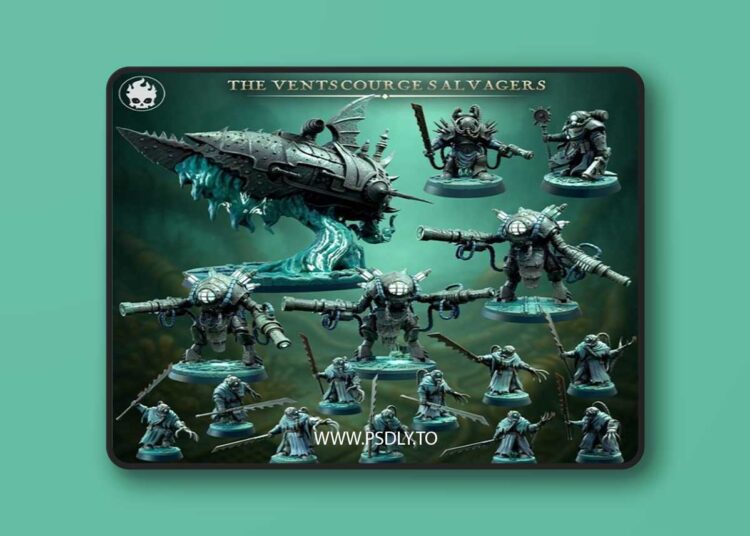 Fleshcraft Studio – The Sons of the Drowned – Part 2 – The Ventscourge Salvagers August 2025 – 3D Print Model STL 1 Fleshcraft Studio – The Sons of the Drowned – Part 2 – The Ventscourge Salvagers August 2025 – 3D Print Model STL