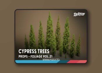 Foliage VOL.21 - Cypress Trees ( Low Poly) (5.1+)