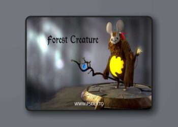 Forest Creature Low-poly 3D Model