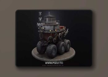 Game Ready Ship Punisher Low-poly 3D model
