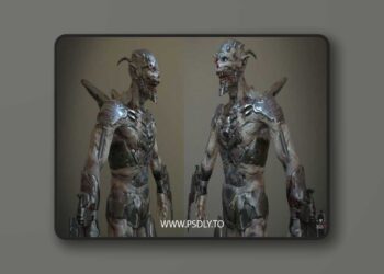 Ghoul soldier Low-poly 3D Model