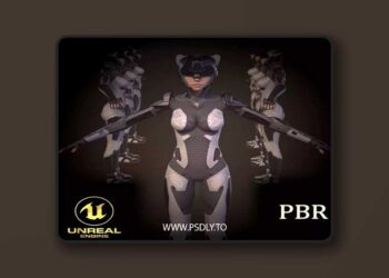 Girl sci fi Low-poly 3D Model