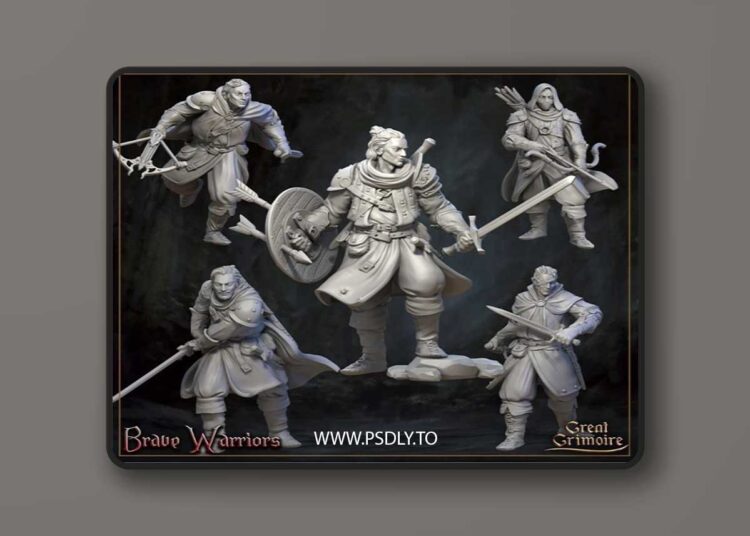 Great Grimoire – Brave Warriors – 3D Print Model STL 1 Great Grimoire – Brave Warriors – 3D Print Model STL