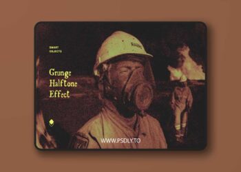 Grunge Halftone Photo Effect for Photoshop