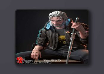H3LL Creator – Silverronin (Geralt) – 3D Print Model