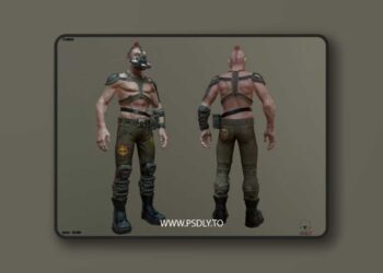 Human Punk model Low-poly 3D model