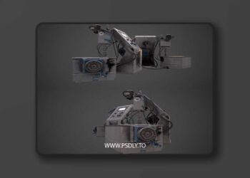 Industrial Computer Low-poly 3D Model